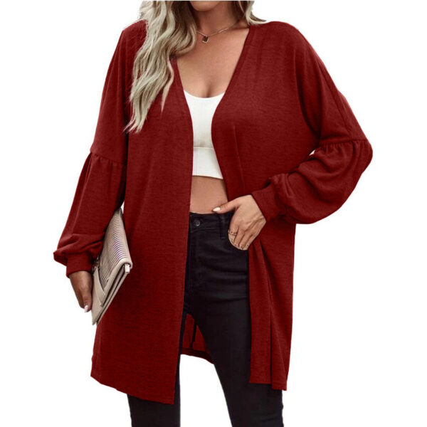 Long Sleeve Fashion Cardigan Knitted Coat Women - Image 6