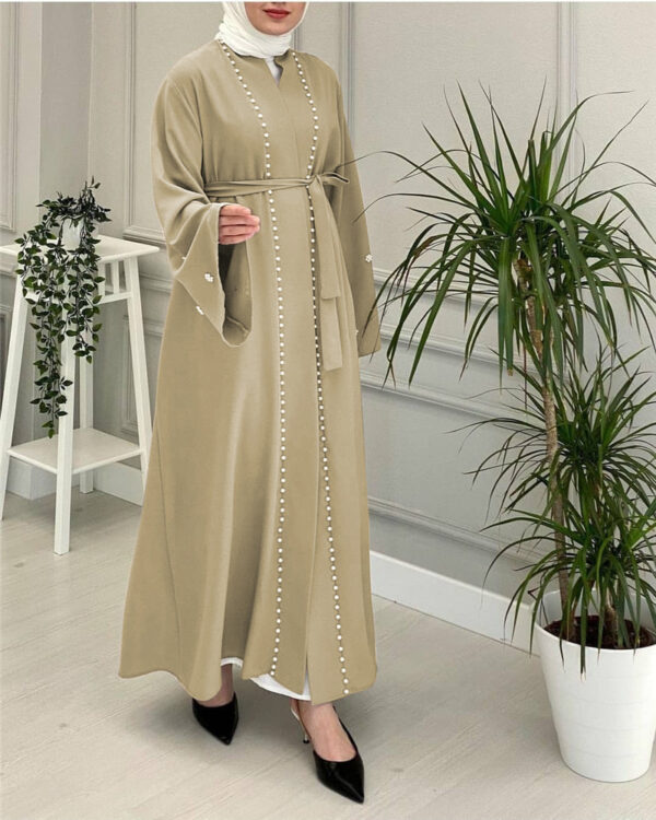 Eid Kaftan Moroccan Abaya Dubai Turkey Hijab Muslim Fashion - Image 7