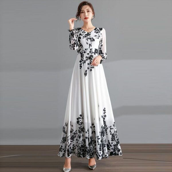 Fashion Ink Painting Chiffon Dress Women - Image 5