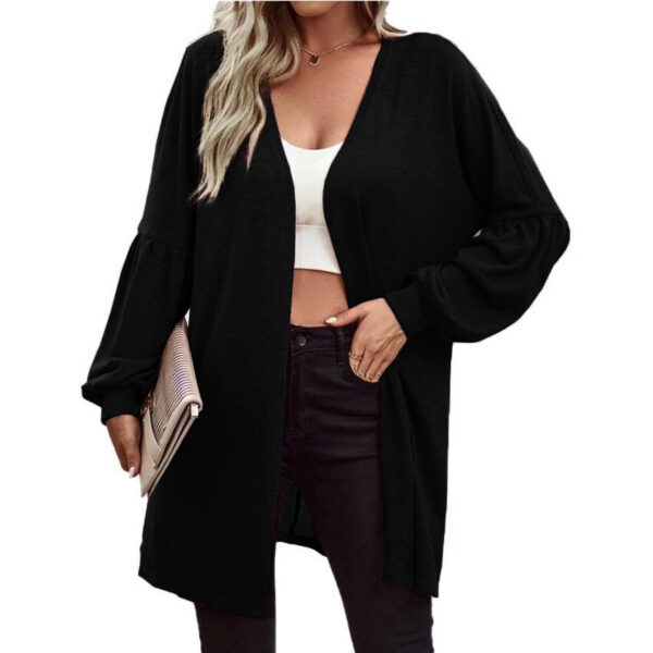 Long Sleeve Fashion Cardigan Knitted Coat Women - Image 3