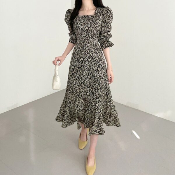 Floral Fishtail Skirt Swing Dress Women - Image 6