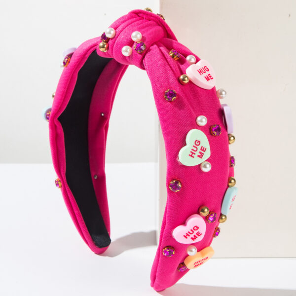 Valentine's Day Headband Knotted Love Accessories - Image 3