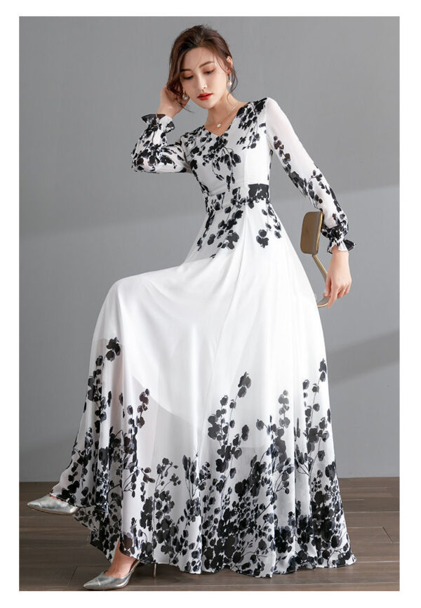 Fashion Ink Painting Chiffon Dress Women - Image 2