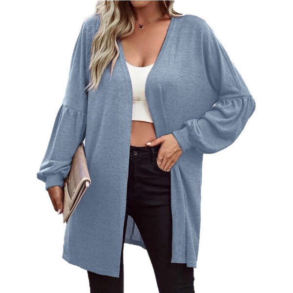 Long Sleeve Fashion Cardigan Knitted Coat Women - Image 2